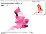 Where in the UK you’re LEAST likely to survive cancer, revealed in stark new NHS data – use our map to find out how YOUR area ranks